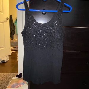 black sparkly top